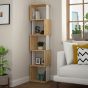 Mondello Oak and White Wood Effect Bookcase