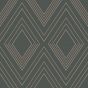 Alea Charcoal & Rose Gold Wallpaper