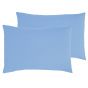 Percale Blue Pillowcase Pair