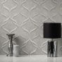 Milano Wave Grey & Silver Wallpaper