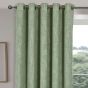 Newport Green Ready Made Blackout Eyelet Curtains