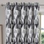 Larossa Silver Ready Made Eyelet Curtains