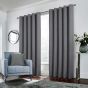 Belgravia Charcoal Blackout Ready Made Eyelet Curtains