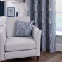 Olympus Navy Ready Made Eyelet Curtains