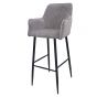 Vermont Velvet Grey Bar Stool