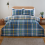 Regalia Blue Check Duvet Cover & Fitted Sheet Set