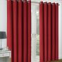 Zurich Red 90x90 Ready Made Blackout Eyelet Curtains