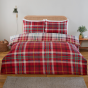 Regalia Red Check Duvet Cover & Fitted Sheet Set