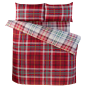 Regalia Red Check Duvet Cover & Fitted Sheet Set
