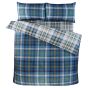 Regalia Blue Check Duvet Cover & Fitted Sheet Set