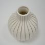 Ribbed Cream Vase