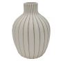 Ribbed Cream Vase