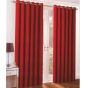 Riga 90" x 90" Red Ready Made Eyelet Curtains