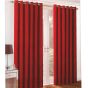 Riga 90" x 90" Red Ready Made Eyelet Curtains