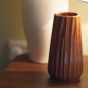 Ridged Terracotta Vase