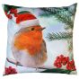 Christmas Robin Cushion Cover 