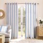 Rowan Blue Ready Made Eyelet Curtains