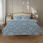 Sabrina Blue Cotton Mix Duvet Cover Set