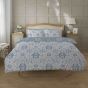 Sabrina Blue Cotton Mix Duvet Cover Set