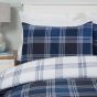 Check Navy Cotton Mix Duvet Set