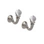 Crystal Satin Silver Hook Pair