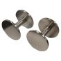 Satin Steel Circle Hook Pair 
