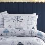 Scandi Trees Blue Cotton Mix Duvet Set