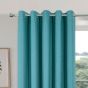 Serene Teal Blackout Ready Made Eyelet Curtains