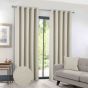 Serene Natural Blackout Ready Made Eyelet Curtains