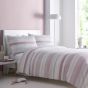 Simply Stripes Pink Cotton Mix Duvet Cover Set