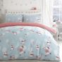 Skating Fun Duck Egg Cotton Toddler Duvet Set
