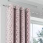 Taj Blush Ready Made Eyelet Curtains