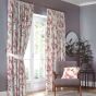 Tiverton Red Lined Ready Made Pencil Pleat Curtains