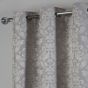 Versailles Silver Ready Made Eyelet Curtains