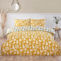 Victorian Yellow Duvet Cover & Fitted Sheet Set