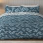 Coastal Wave Blue Cotton Rich Duvet Cover Set