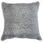 Grey Leopard Faux Fur Cushion Cover