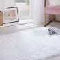 Faux Sheepskin White Rug