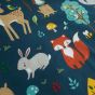 Woodland Friends Navy Cotton Mix Duvet Cover Set