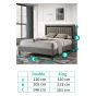 Xander Grey Bed Frame