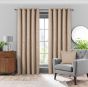 Rimini Natural Blackout Ready Made Eyelet Curtains