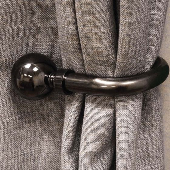 Alexus Black Nickel Style Hold Back Pair