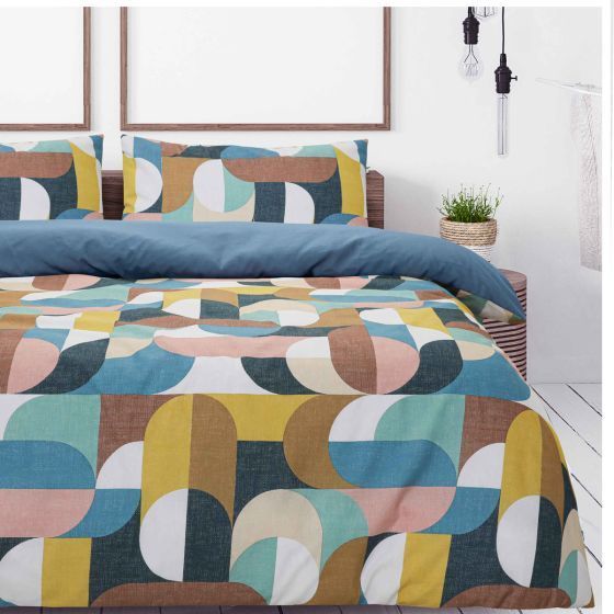 Arizona Teal Cotton Rich Duvet Cover Set