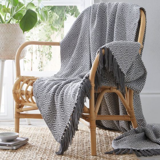 Ascot Throw Charcoal 130x170