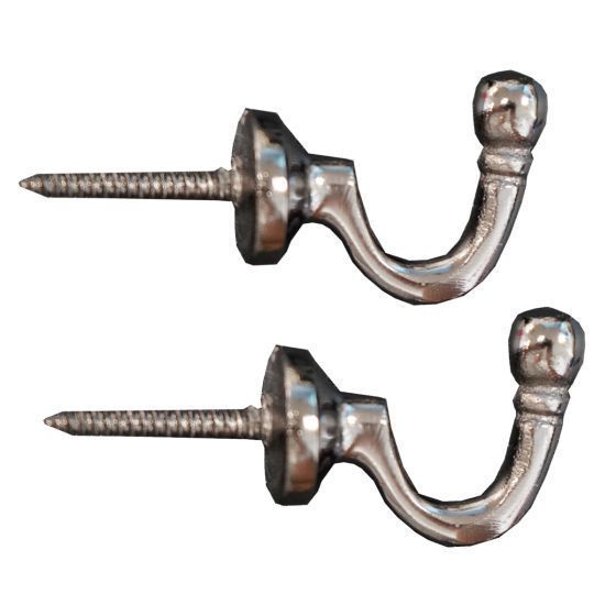 Black Nickel Ball Hook Pair