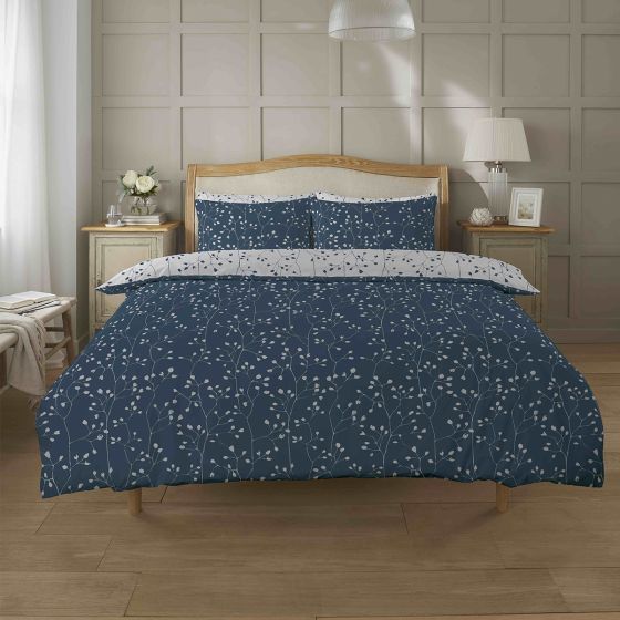 Blair Navy Cotton Mix Duvet Set