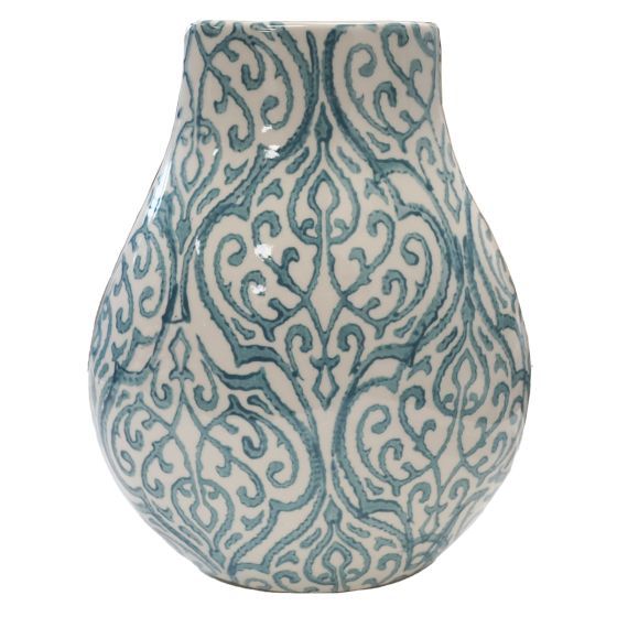 Patterned Blue Vase