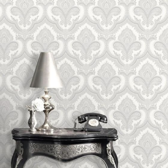 Casbah Silver Wallpaper Roll