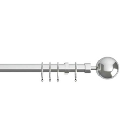 22/25mm Finesse Chrome Extendable Curtain Pole