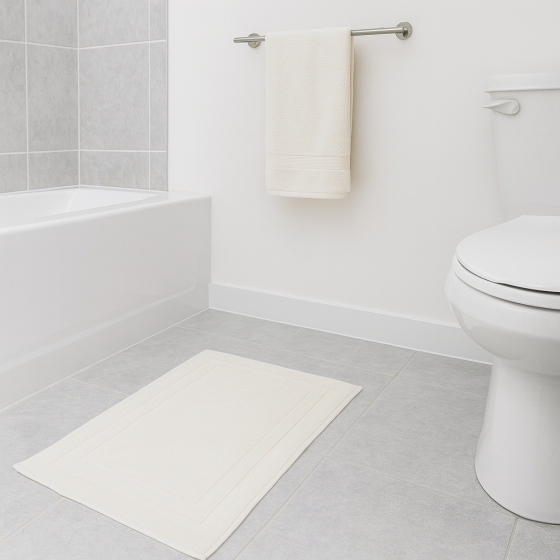 500gsm Zero Twist Cream Bathmat